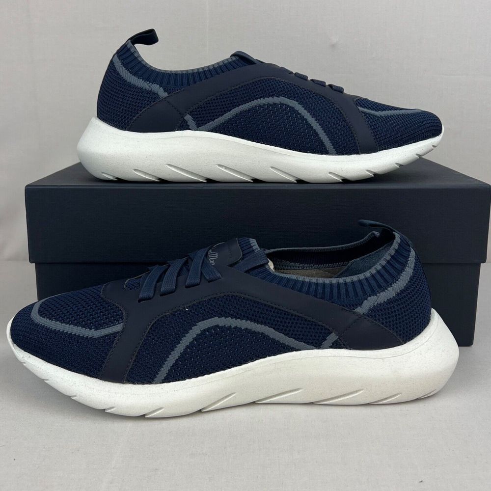 Good Man Brand Mens GMB‎ Knit Trainer Sneakers Blue Sz 10 Italy NEW